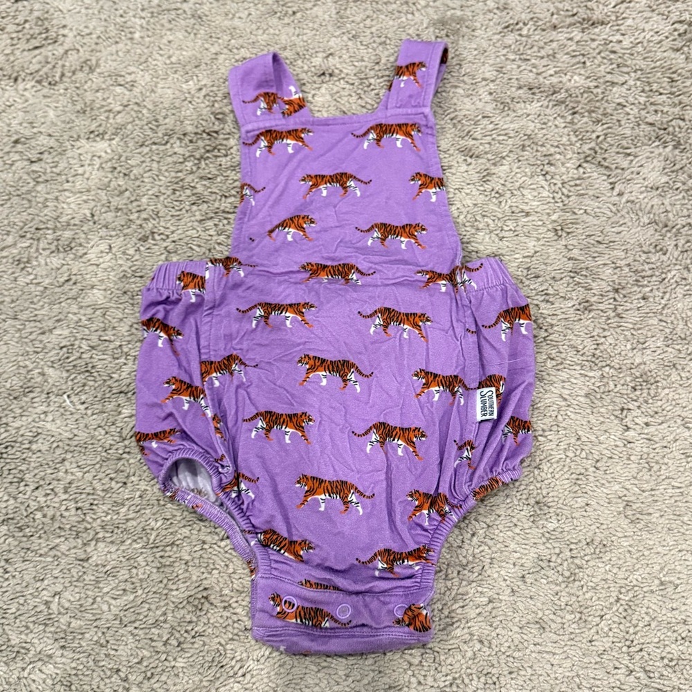 Purple Baby bubble with Tiger Print
